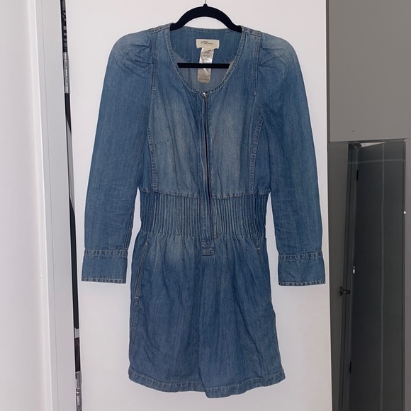 Isabel Marant Etoile Denim Long Sleeve Denim Jean Dress Size 1 - Picture 2 of 10